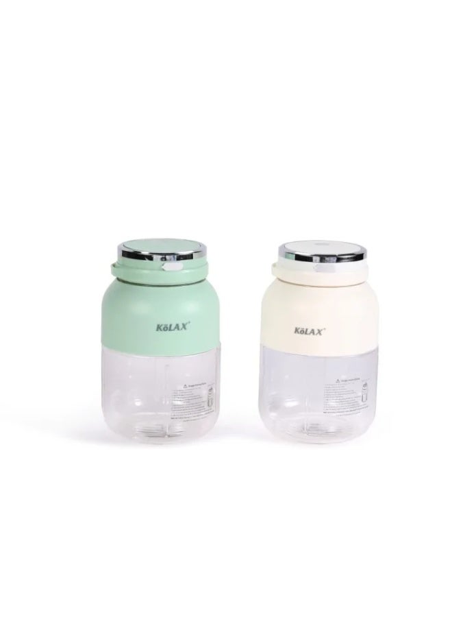 Kolax Portable USB Rechargeable Juicer - 6-Blade Personal Smoothie Blender & Shake Mixer - 400ml BPA-Free Travel Bottle - Compact Wireless Blender for Gym, Office & Travel - Image 2